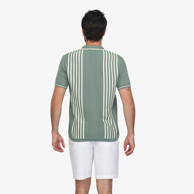 Forest Green Camp Collar Knit Shirt