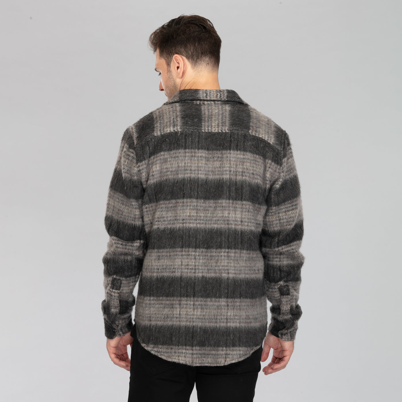 Coal Faded Check Shacket