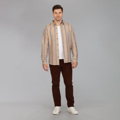 Khakhi Grey Check Flannel