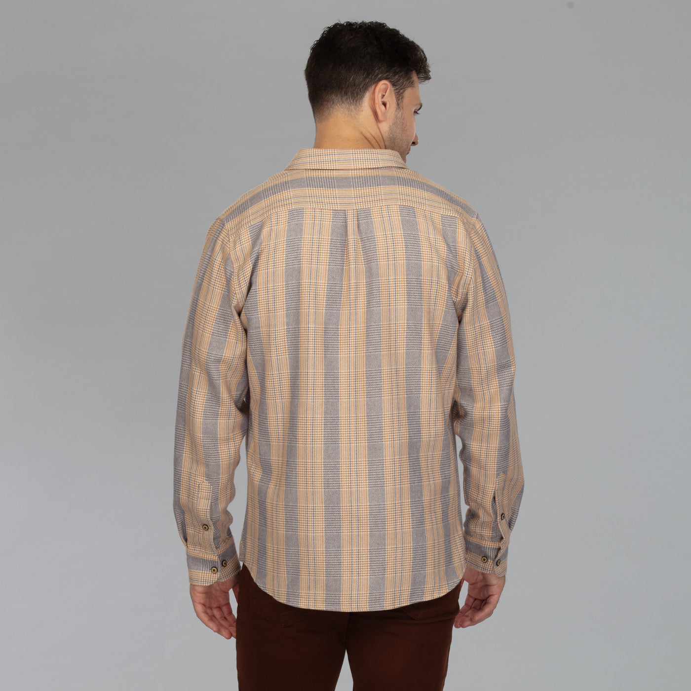 Khakhi Grey Check Flannel
